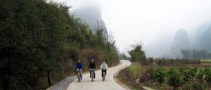 Biking through Yangshuo
