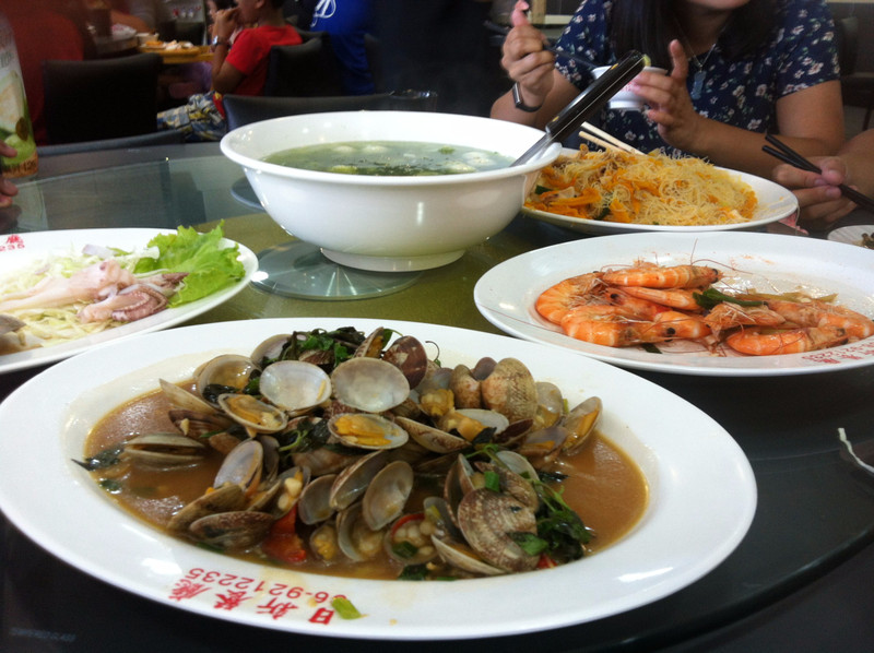 Seafood restaurant with auntie