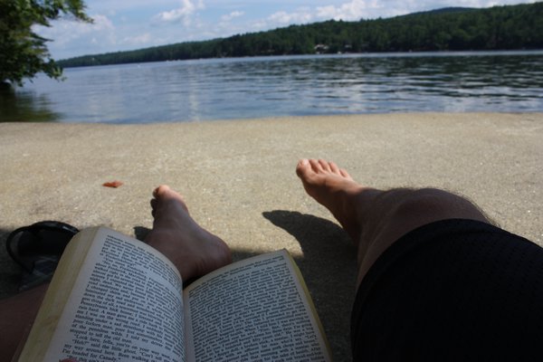 Reading on the lake