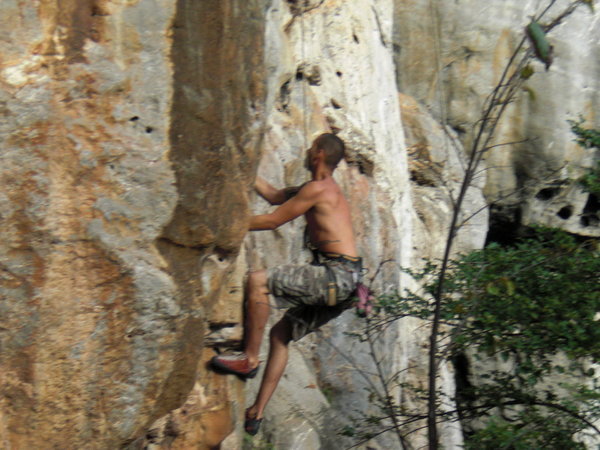 Me - Rock climbing, 5th face.