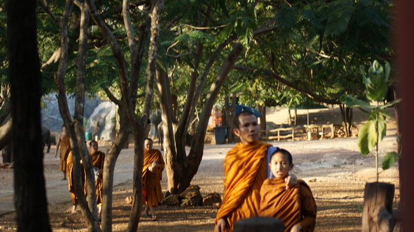 The Monks leave for the evening.