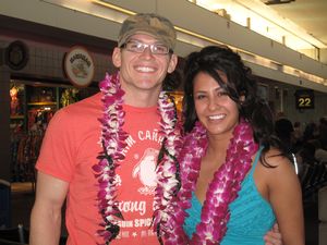 Lei arrival onto Oahu