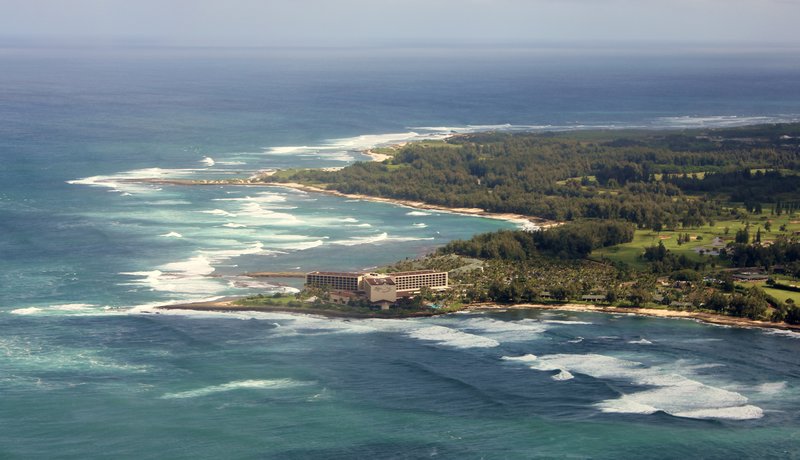 Turtle Bay Resort from the air