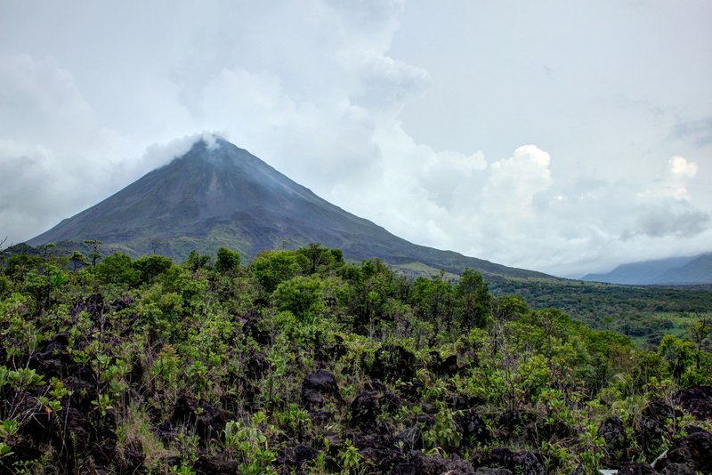 Arenal rising up from the Plain