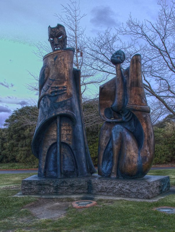 Maori Statue outside of the Museum