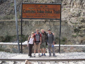 Kim, Eric, Keith, and Zack entering the legendary Inca trail