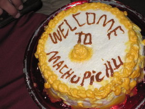 A cake to celebrate the night before the big day 