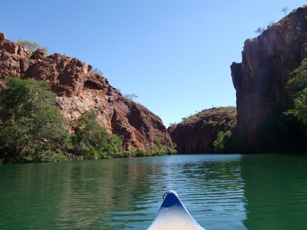 Canoeing up the Gorge