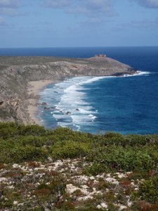Looking down to the Remarkable Rocks