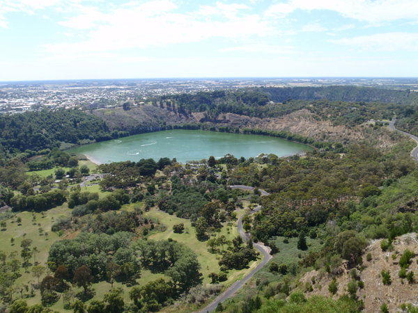 View from Centenary Tower over the Crater Lakes and city