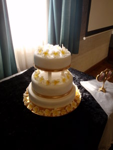 Cake my cousin made for 50th wedding anniversary