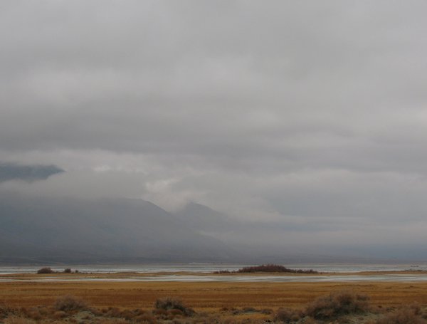 A wet day on Owens Lake
