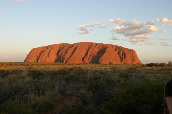 Uluru ilta-auringossa