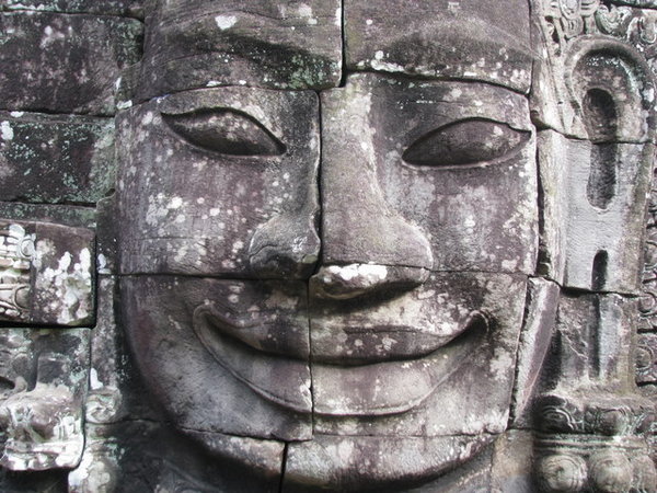The benevolent stone faces at Bayon Temple at Angkor Wat 