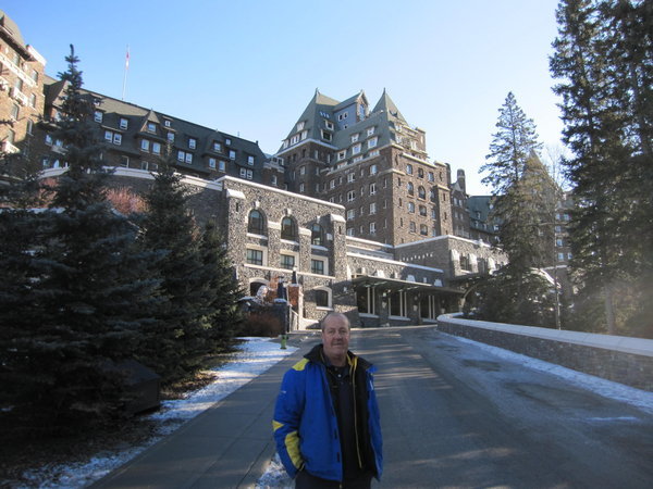 Arriving at the Banff Springs Fairmont