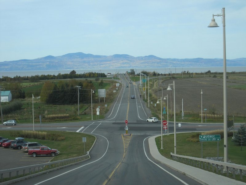 driving towards the St. Lawrence
