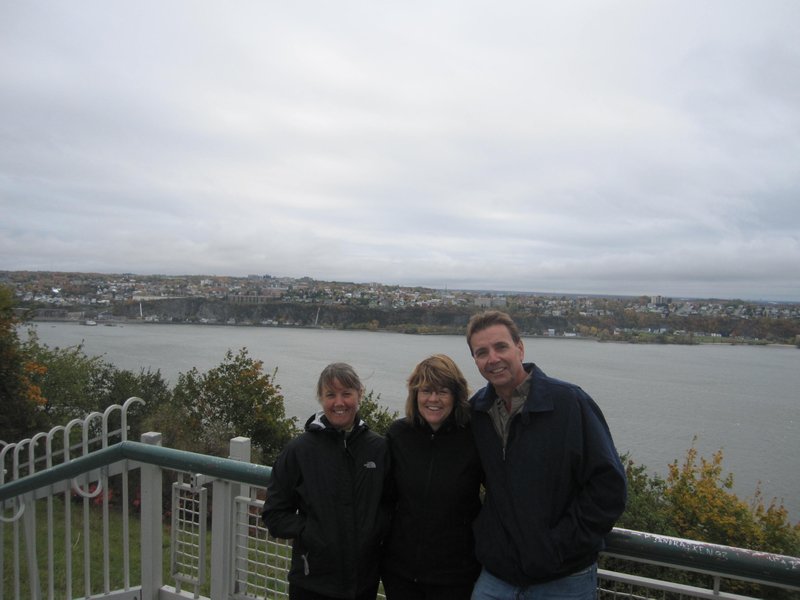 Marilyn,me and Monty in front of the St. Lawrence