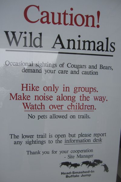 Sign at entrance to trails!