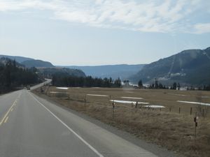 Heading into Williams Lake, Rick's home town.