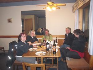 Dinner at our cabin with Nath, Dawn, Marilyn, Mike, Megan and myself!