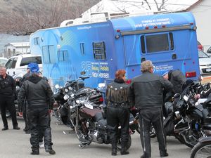 A Biker gang joined the convoy into Kamploops!