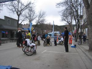 End of day in Enderley involved some good old street wheelchair basketball!