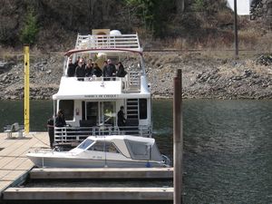 The Team sets sail on a houseboat in Sicamous!