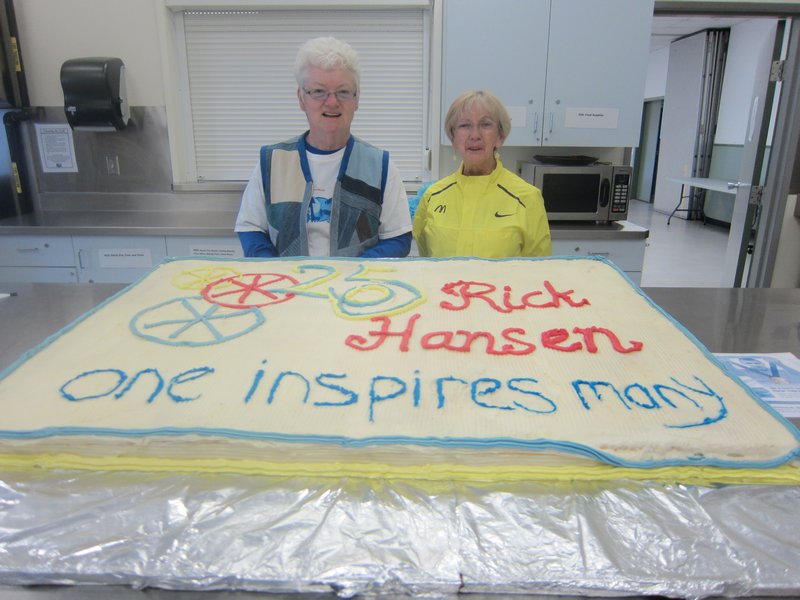 These ladies baked this huge cake for us in Summerland!