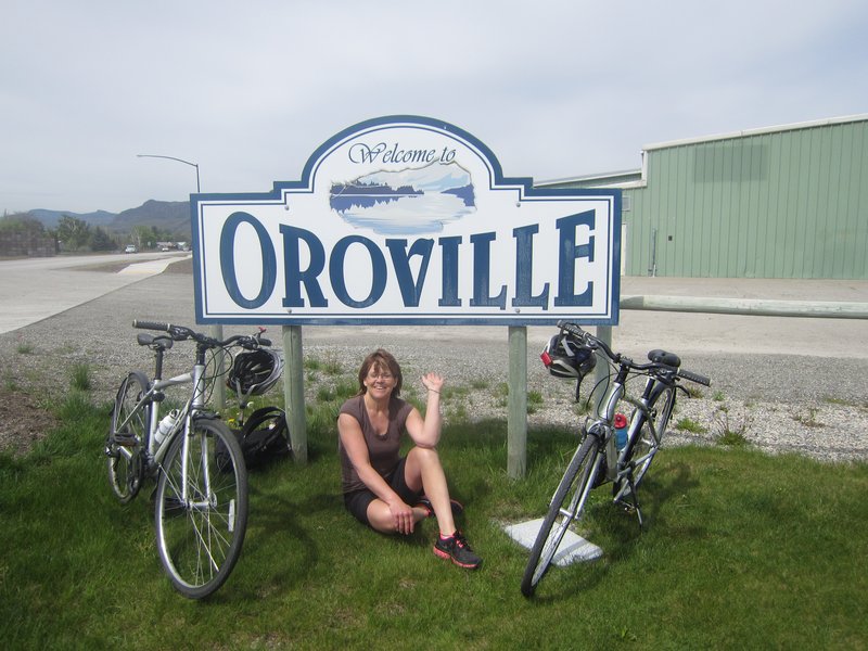 Marilyn and I took the bikes and rode to Oroville Washington!