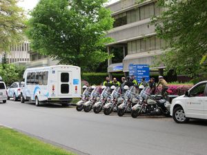 Didn't have to worry about locking my shuttle bus! We had a huge police presence in Vancouver!