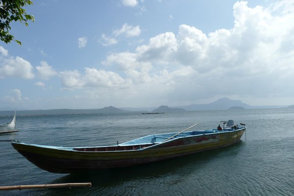 Our Boat to Taal Volcano