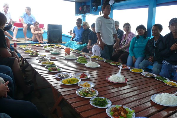Communal Lunch On The Boat