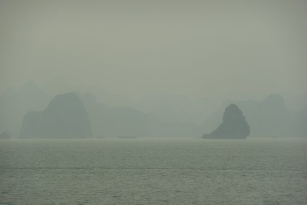Limestone Cliffs Shrouded By Mist
