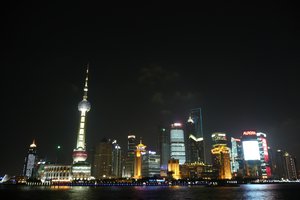 Pudong Skyline By Night