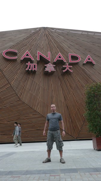 Standing In Front Of Canadian Pavilion