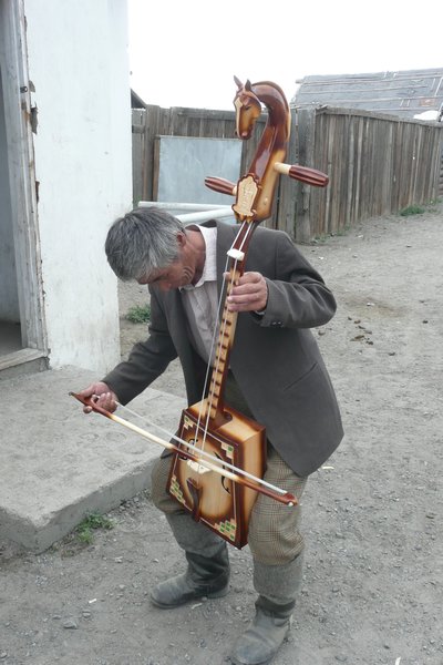 Playing His Instrument