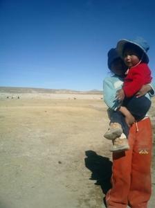 Children in the desert
