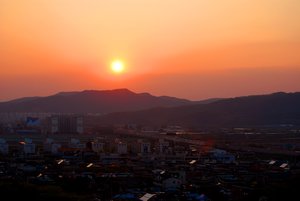 Sunset over Daegu