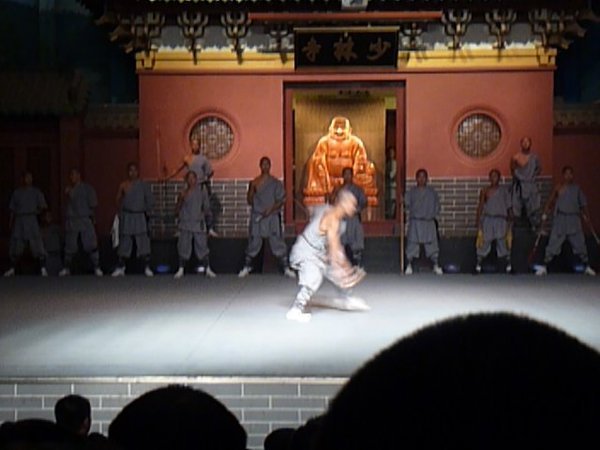 Monks fight display