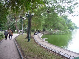 The lakeside in Hanoi