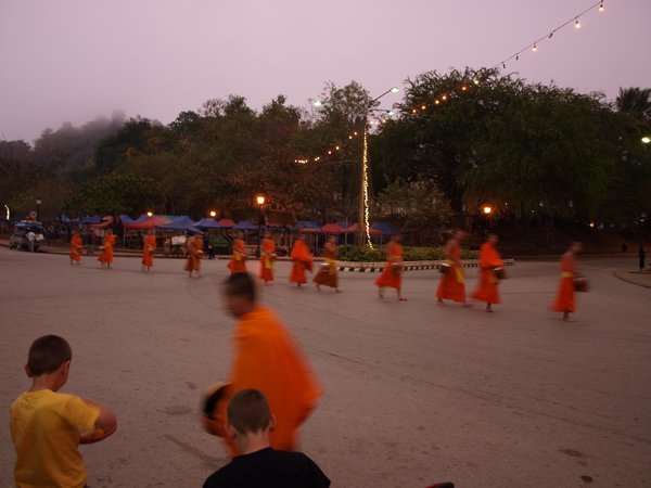 Monks at Dawn Luang Prabang
