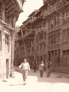 The streets of Bhaktapur