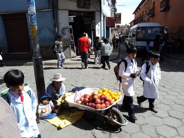 The streets of Potosi, Bolivia