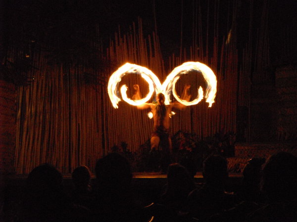 Luau fire dance