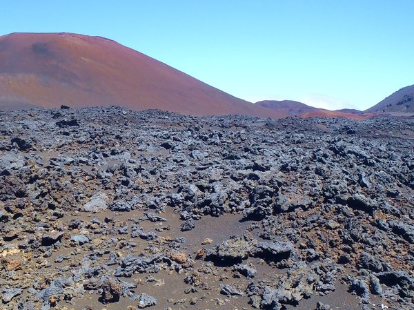 In Haleakala crater