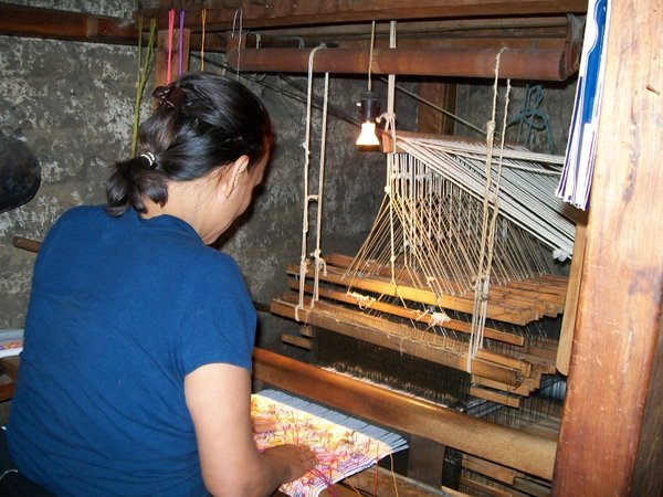 Tamara at the Weaving Loom