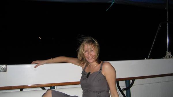 the princess on her speedboat