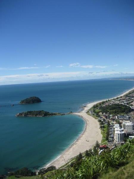 view from mt manganui