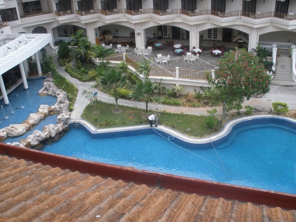 The pool at the hotel