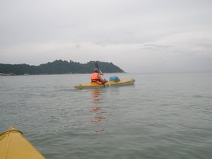 Peter in the kayak